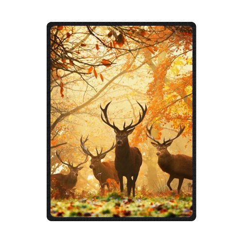 CADecor Deer Fleece Blanket Throw Blanket 58x80 inches