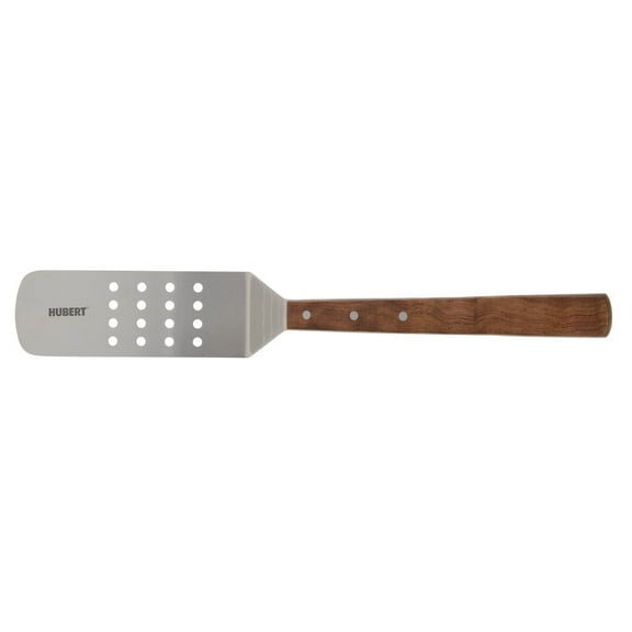 HUBERT® Perforated Food Turner Stainless Steel with Rosewood Handle - 8"L x 3"W Blade