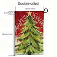 thumbnail image 3 of PHYHOO  Merry Christmas Garden Flag Double Sided, Christmas Tree Xmas Winter Holiday Yard Outdoor Decorative Flag White, 3 of 6