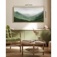 thumbnail image 4 of SHENIFY Fog Pine Green Tree Forest Canvas Wall Art 20x40in Natural Framed Nordic Nature Modern Mountain Artwork Prints Decor, 4 of 5