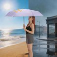 thumbnail image 5 of Unique Bargains 1 Pcs Compact Umbrella Thickened Black Vinyl Lavender Purple, 5 of 6