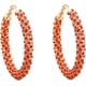 thumbnail image 1 of Pendientes de aro grandes para mujeres y niñas, aros envueltos en diamantes de imitación bohemios, pendientes colgantes, ligeros, cómodos, brillantes, para bodas, Navidad, cumpleaños, joyería, regalos, 1 of 4