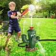 thumbnail image 5 of 360° Roating Spray Water Sprinkler Baseball Toy Set with 2 Sprinkler Heads,  2 in 1 Splash T Ball Game Sprinkler for Kids Outdoor Play (Cactus), 5 of 6