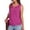 *Hot Pink, variant on ClodeEU Women's Round Neck Eyelet Embroidery Tank Top ,Loose Fit Solid Color Casual Summer Blouse Green,Womens Plus M