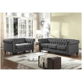 thumbnail image 4 of Best Master Venice Fabric Upholstered Living Room Loveseat in Klein Charcoal, 4 of 4