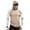 Khaki, variant on Men's UPF 50 Sun Protection Compression Hooded Shirt, Slim Fit Long Sleeve Color Block Rash Guard with Integrated Face Mask for Fishing and Hiking