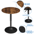 thumbnail image 4 of Alden Design Adjustable Round Pub Table 360° Swivel Tabletop for Bistro Home Bar, Rustic Brown, 4 of 7
