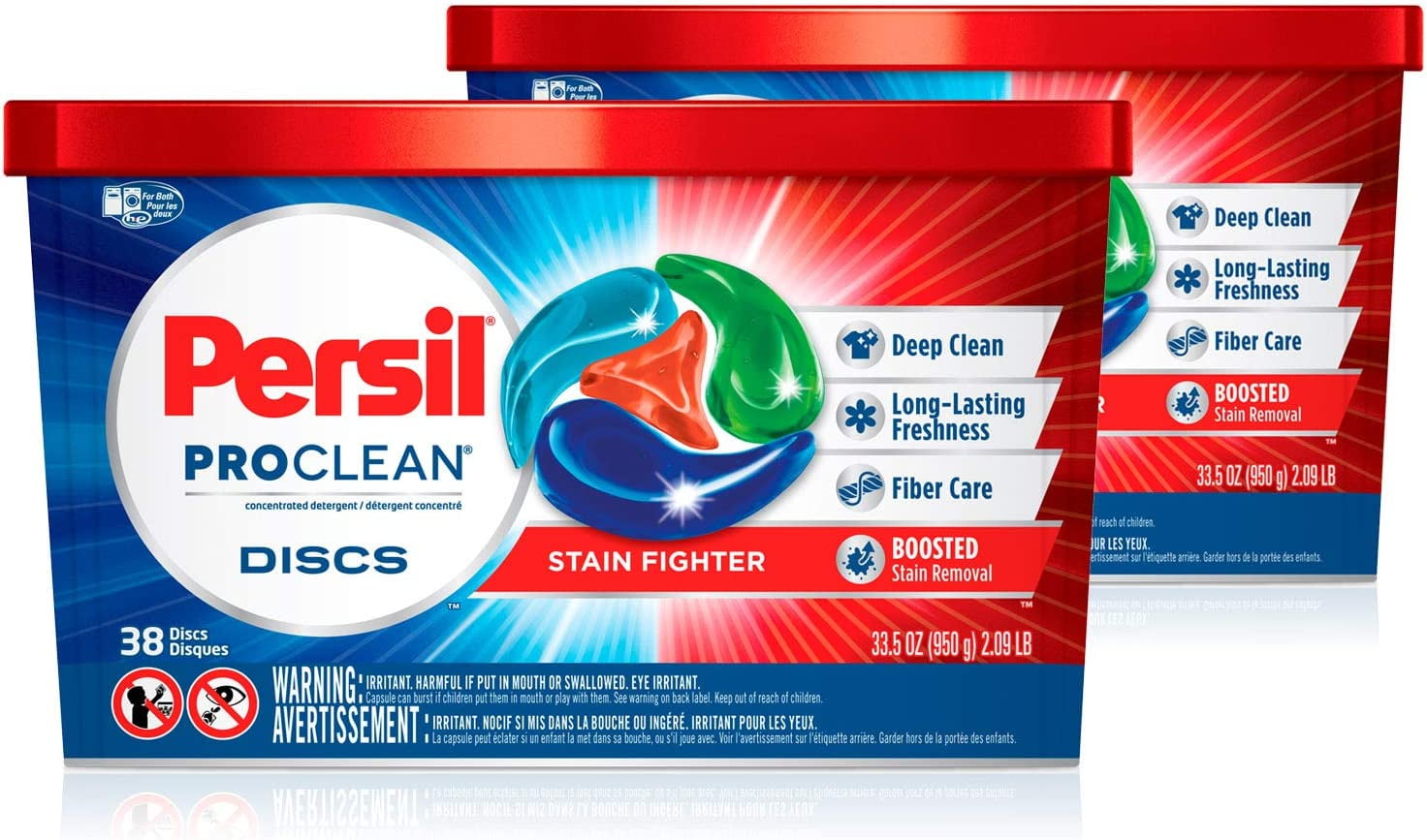 Buy Persil Discs Laundry Detergent Pacs, Stain Fighter, 38 Count, Pack