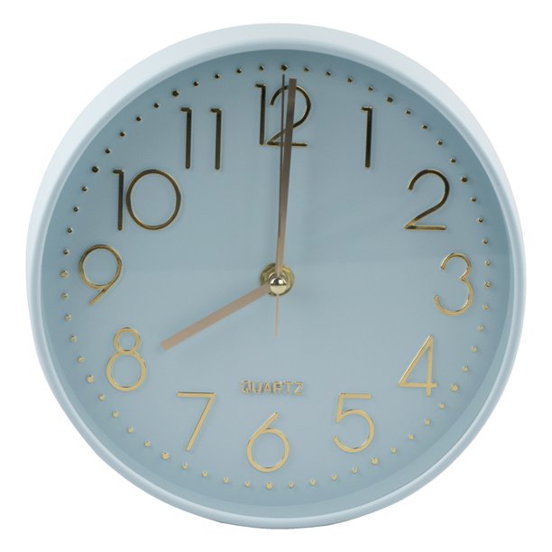 Relor de Pared Azul cn letras Doradas| Modelo MC2160LB | 20x4x20 cm