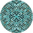 thumbnail image 1 of Ahgly Company Indoor Round Patterned Charcoal Blue Area Rugs, 8' Round, 1 of 6