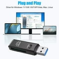 thumbnail image 4 of TSV USB 3.0 Portable Card Reader for SD, SDHC, SDXC, MicroSD, MicroSDHC, MicroSDXC, All-in-One Design - USB 3.0 Micro SD and SD Card Reader fits for Mac, Windows, Linux, Chrome, PC, Laptop, 4 of 7