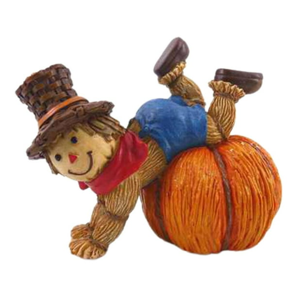 Estatua de Acción de Gracias Día de Acción de Gracias Estatuilla de Calabaza Estantería de Escritorio para el hogar