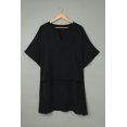 thumbnail image 4 of ABPHQTO Kimono alto y bajo elegante negro para mujer, 4 of 5