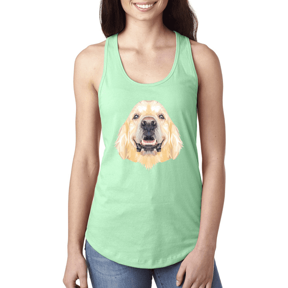 Golden Retriever Dog Animal Lover Ladies Racerback Tank Top