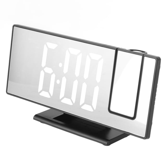 Mirror Electronic Rechan, Pantalla de Temperatura de Reloj de Alarma Digital de Carga USB Autom Domming Para Dormitorio para la Oficina