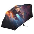thumbnail image 4 of Floating Astronaut and Colorful Nebula Compact Sun Umbrella Windproof Travel Umbrellas for Rain Strong Portable UV Protection, 4 of 8
