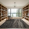 thumbnail image 2 of ODIKA 9'x12' Gray Charcoal Granite Textured Abstract Washable Area Rug Modern Distressed Stone Effect Pattern Non-Slip, Chair-Friendly for Dining Room, Basement, Large Office, 2 of 6
