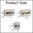 thumbnail image 2 of Bolsa de maquillaje Uekeboag de lona con letras de chenilla Medicine, 3 unidades, 2 of 6