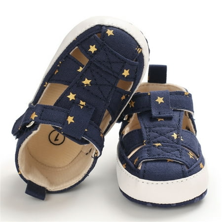 

Sandals Baby Casual Cartoon Toddler Anti-Slip Star Prewalker Shoes Walking Baby Shoes