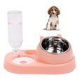 thumbnail image 1 of Comedero Para Perros perfecl Tazones Dobles acero inoxidable rosa, 1 of 8