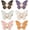 6pcs,White, sky blue, pink, purple, orange, black, variant on CATPAN 4 Pcs Butterfly Waist Button Pins, Alloy Adjustable Jean Waist Tightener Buttons with Pearl-Style Center, Removable Clothing Pins for Jeans, Pants, Skirts and Shorts