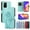 Green, variant on Wallet Case for OPPO Reno5 Z 5G, Kickstand and 3 Card Slots, Shockproof and Scratch Resistant, Purple