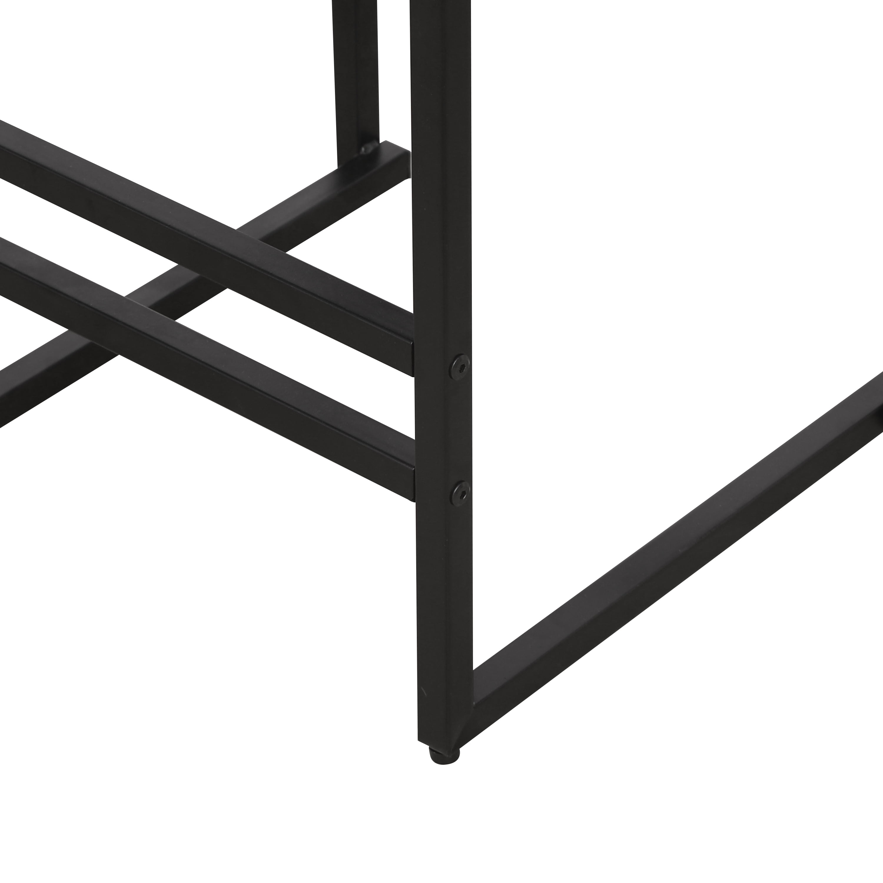 Yardi Yard Leather Backless 26" Barstools Set of 2, Bar Chair for Kitchen Dining Room, Black Yardi Yard Leather Backless 26" Barstools Set of 2, Bar Chair for Kitchen Dining Room, Black