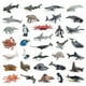 thumbnail image 1 of Juego de figuras de animales del océano, 34 piezas, realistas, de vida marina, 1 of 2