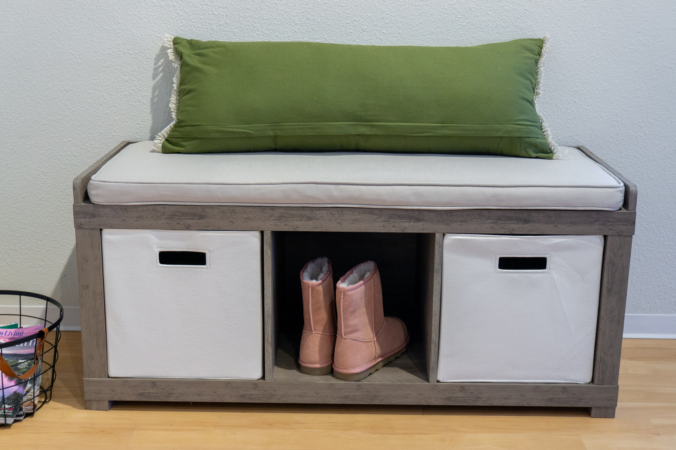 Better Homes & Gardens 3-Cube Shoe Storage Bench, Rustic Gray - image 5 of 9