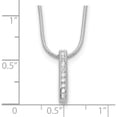 thumbnail image 4 of Sterling Silver Rh Plated White Ice .10Ct. Dia. W/2In Ext Necklace (Width 2.75) (Length 20) - Jbsp, 4 of 5