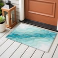 thumbnail image 5 of Rectangle Area Rug 2x3ft,Gradient Teal Marble Geometric Washable Carpet Non-Slip Runner Accent Rugs Indoor Floor Mat for Bedroom Living Room Decor,Abstract Waves Fluid Art, 5 of 9