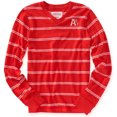 thumbnail image 1 of Aeropostale - Camiseta gráfica con cuello en V para hombre, color rojo, talla XS, 1 of 1