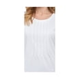 thumbnail image 3 of Turtle Bay New York Women's Short Sleeve Cotton Knit T-shirt in pintuck style, 3 of 7