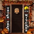 thumbnail image 4 of Gustave Halloween Trick Or Treat Hanging Banner Door Decoration, Porch Decorations Outdoor Signs for Home Welcome Signs "D Style", 4 of 8