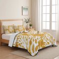 thumbnail image 5 of Quilts Twin XL Size, Yellow Orange Coastal Coral Soft Comforter Bedding Set for Bed, Summer Nautical Sea Beach Ocean Lightweight Quilted Bedspread with Pillow Cover(2 Pieces) All Season, 68x98 Inch, 5 of 9