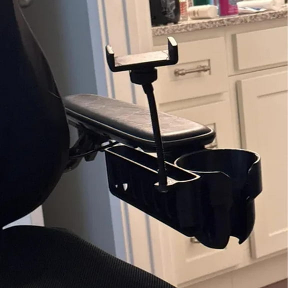 3-in-1 Walker Cup Holder with Phone Holder & Storage Basket for Permobil Power Wheelchairs – Compatible with M300, M3, M1, F3, F5, K300 PS Models