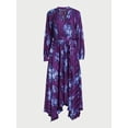 thumbnail image 4 of Scoop Women's Long Sleeve Plisse Midi Dress with Handkerchief Hem, Sizes XS-XXL, 4 of 4