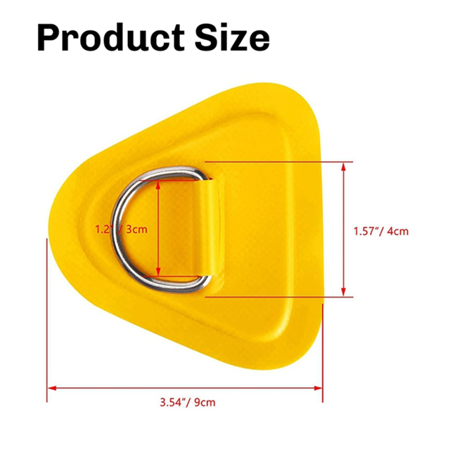 6PCS D-Ring Patch for Inflatable Boat Kayak Dinghy SUP, D-Ring PVC Patch Stand-Up Paddleboard Canoe Rafting Green