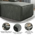 thumbnail image 6 of BizChair Luxury Modular Sectional Sofa, Ottoman Seat, Dark Gray, 6 of 11