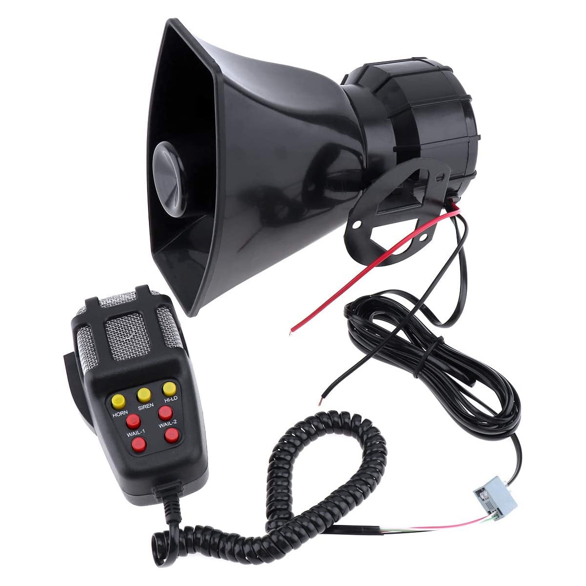 12V Auto Alarm Air Horn Tone Sound Auto Notfall Sirene Auto Sirene Horn Mic  PA Lautsprecher System Notfall Verstärker Hooter 60W 110DB