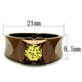 thumbnail image 2 of Luxe Jewelry Designs Women's Coffee light Plated Stainless Steel Ring with CZ Stone - Size 10 (Pack, 2 of 4