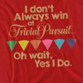 thumbnail image 2 of Trivial Pursuit I Always Win Women's T Shirt, Red, Medium, 2 of 6