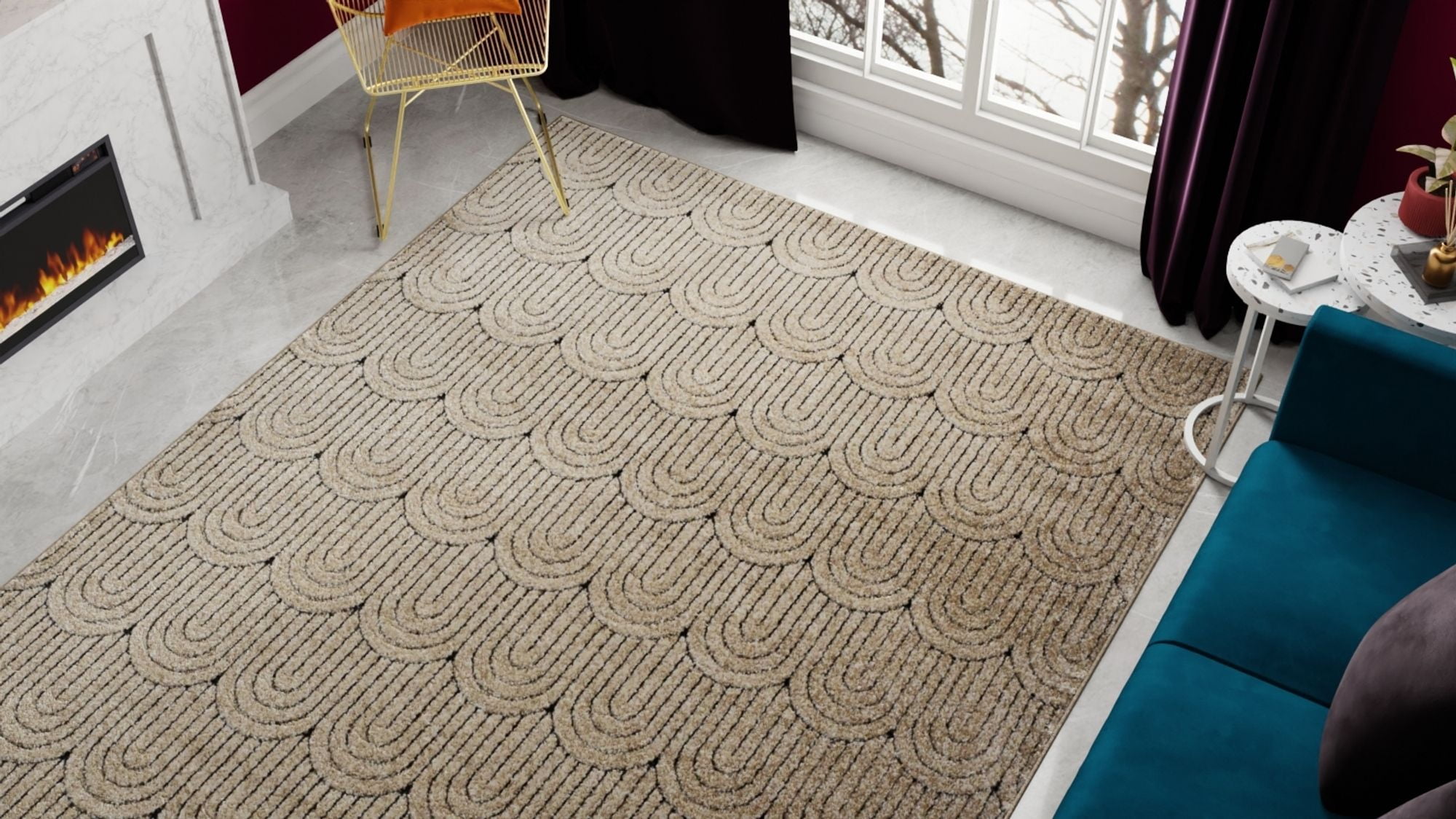 Rugs America Chanai CN40D Contemporary Geometric 5'0" X 7'0" Area Rug