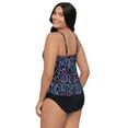 thumbnail image 2 of Trimshaper Women's Ronnie Two Tier Ruffle Plus Tankini Swim Top - Mystic Skin, 2 of 3