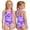 Purple, variant on LRen Girls Summer Swimsuits 1 Piece Sets Swimsuit Girls Size 14 Girl Swimsuit Rash Guard for Quick Dry Summer Beach Outfit Cute Fashion Toddler Swimwear
