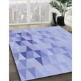 thumbnail image 3 of Ahgly Company Machine Washable Indoor Rectangle Transitional Light Slate Blue Area Rugs, 2' x 4', 3 of 7