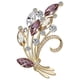 thumbnail image 2 of Fiudx Broche Elegante, Broche de Cobre con Incrustaciones de Circonita, Accesorio de Moda Chapado En Oro, Versátil Accesorio para Chal, Bolso o Sombrero con Clip, Regalo para Ocasiones Especiales, Di, 2 of 7