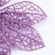 thumbnail image 3 of Decoración navideña con purpurina, flores navideñas moradas, tela artificial hueca, simulación de flores de árbol de Navidad para decoración de bodas, adorno (20 piezas), 3 of 5