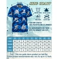 thumbnail image 4 of Wrestling Navy Blue Hawaiian Shirt, Wrestler Silhouette Floral Print Button Down Shirt for Adults or Dogs, Short Sleeve Summer Shirt, 4 of 8