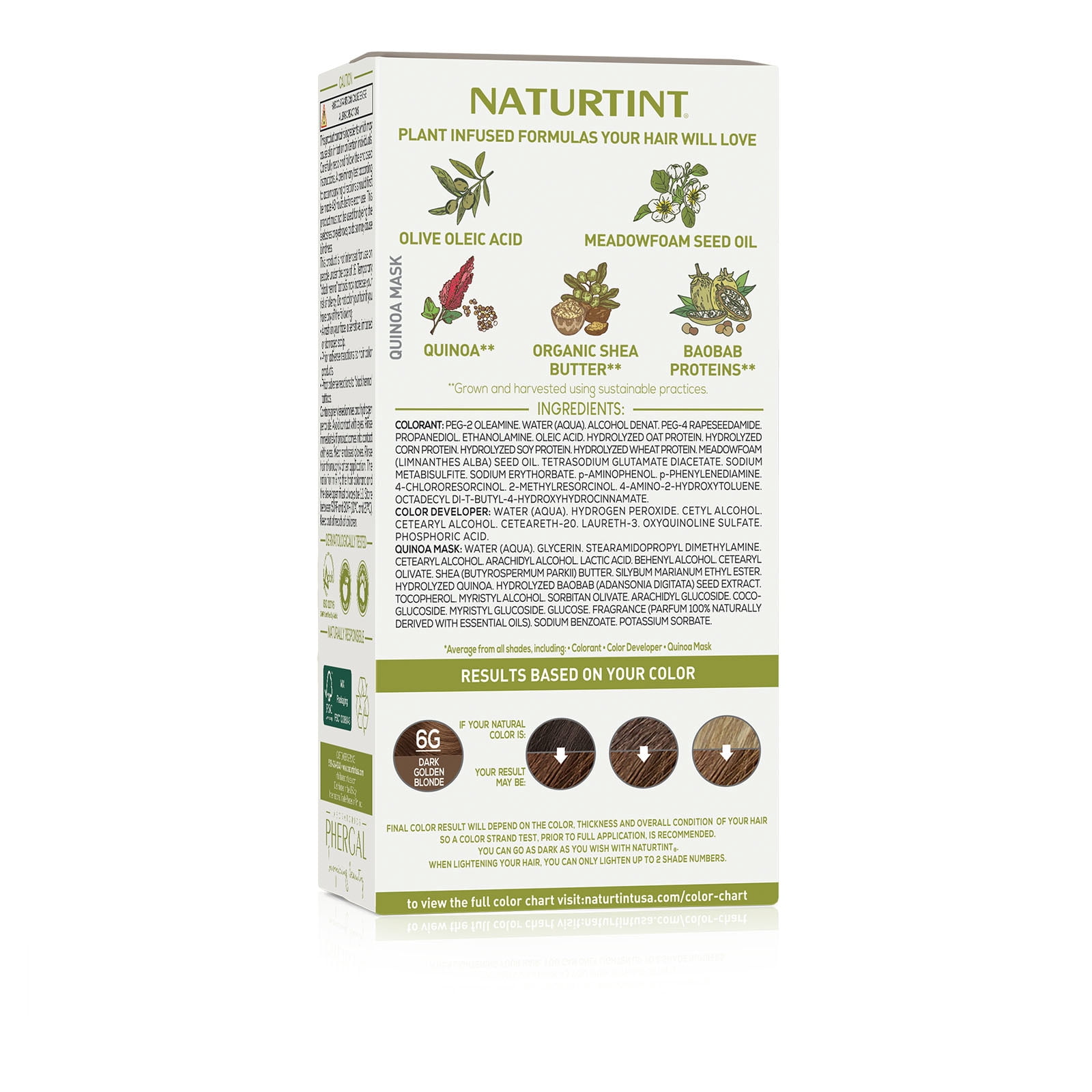 Naturtint 6G Dark Golden Blonde Permanent Hair Color, 6 Pack (Packaging May Vary)